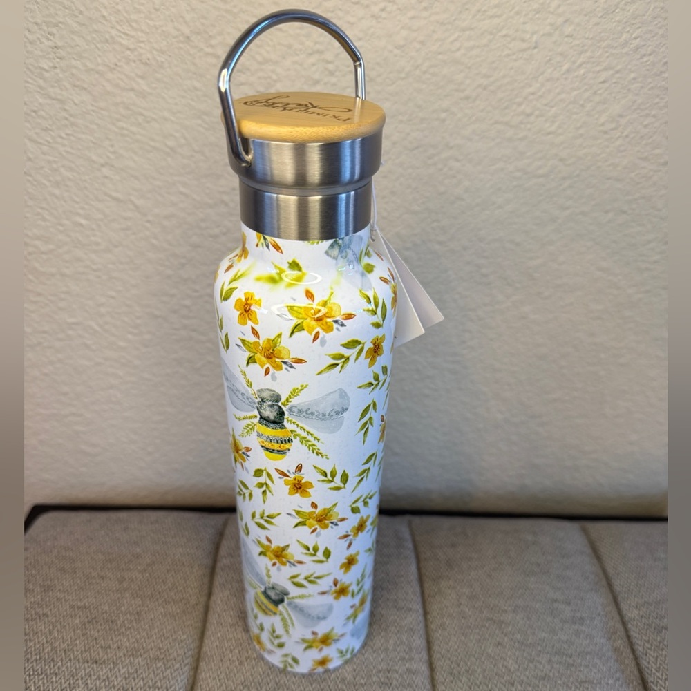 Stainless Steal Tumbler - Bee and Floral Design, 25oz — Primitives By Kathy - Picture 3 of 13